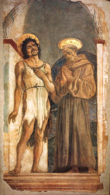 DOMENICO VENEZIANO St John the Baptist and St Francis sdn oil painting image